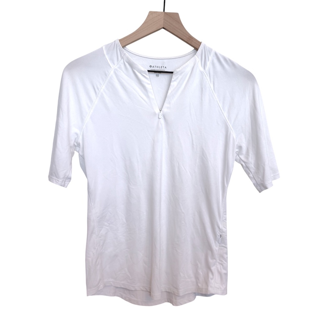 NWOT Athleta Sunchaser Upf 3/4 Sleeve Tee in Bright White New